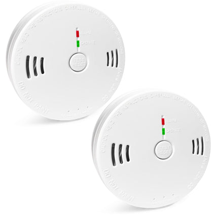 2-Pack Smart Home S-afety Device Led Indicator Lights A-larm, 85dB Beeps Sound for Basements Travel Home Office House Bedroom Living Room Car, Battery Operated, ComplywithUL