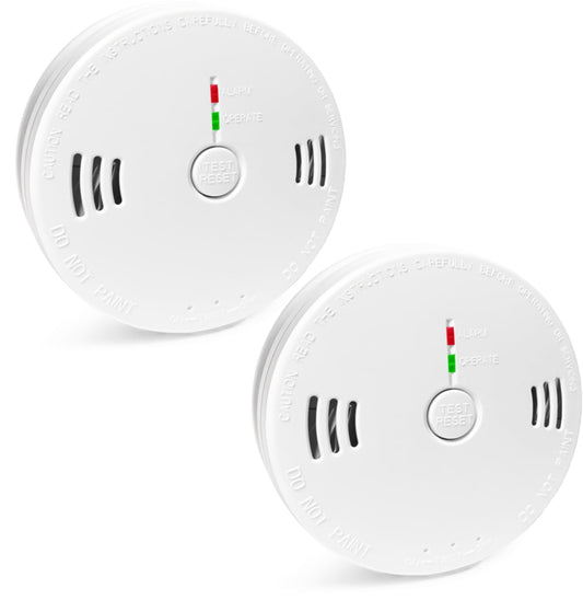 2-Pack Smart Home S-afety Device Led Indicator Lights A-larm, 85dB Beeps Sound for Basements Travel Home Office House Bedroom Living Room Car, Battery Operated, ComplywithUL