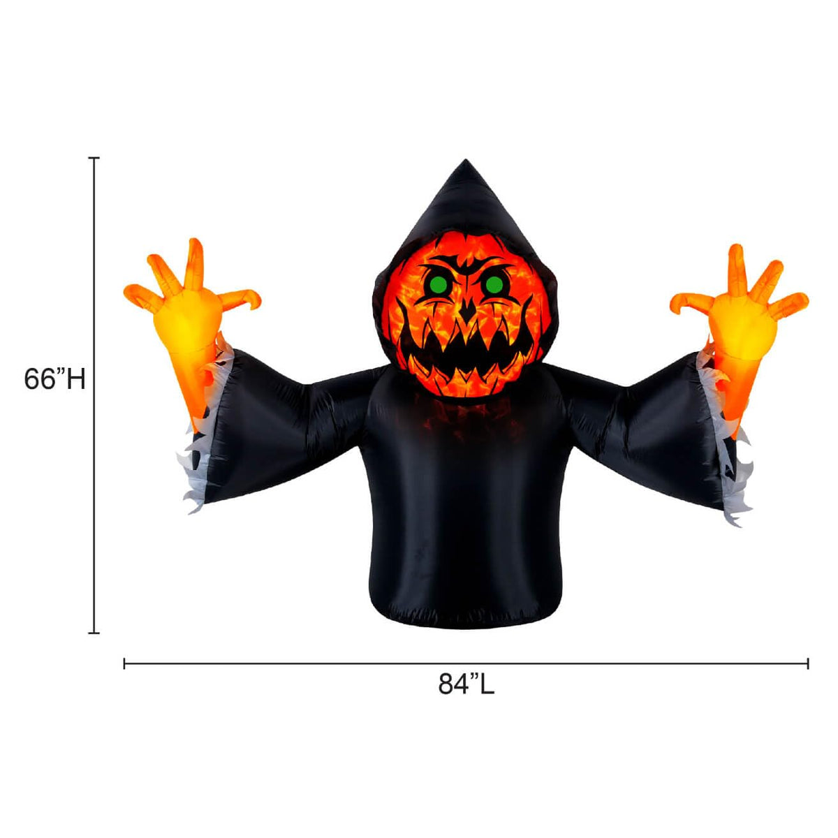 Faucheuse citrouille gonflable de 7 pieds (2,1 m) Occasions Halloween avec lumières tourbillonnantes