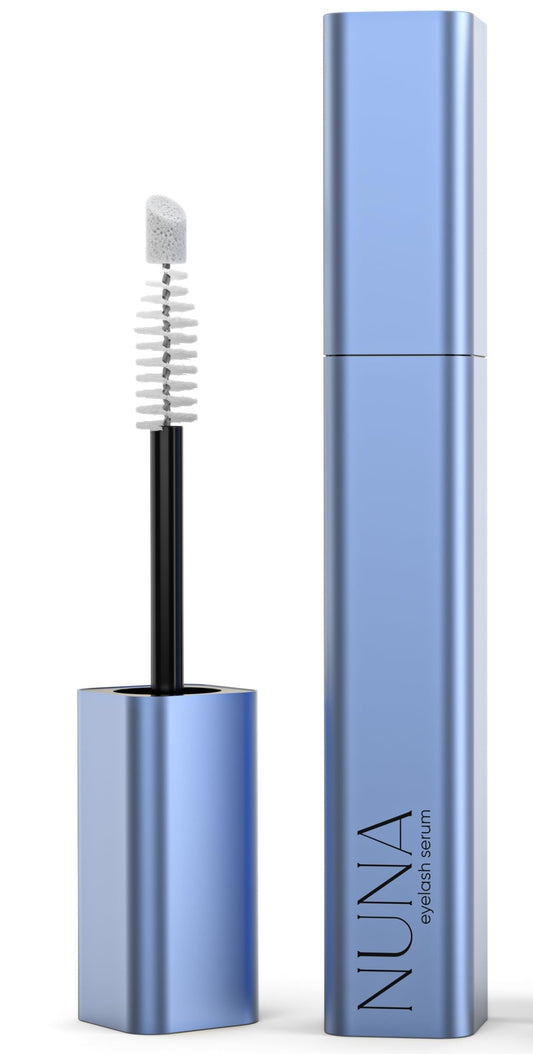 NUNA Eyelash Growth Support Serum 6ml – Eye Lash and Eyebrow Enhancing Serum for Women & Men with Biotin - Korean Multi Peptide & Natural Extracts – Promotes Fuller and Longer Lashes - 6 Month Supply - Available at All In One Marketplace Canada