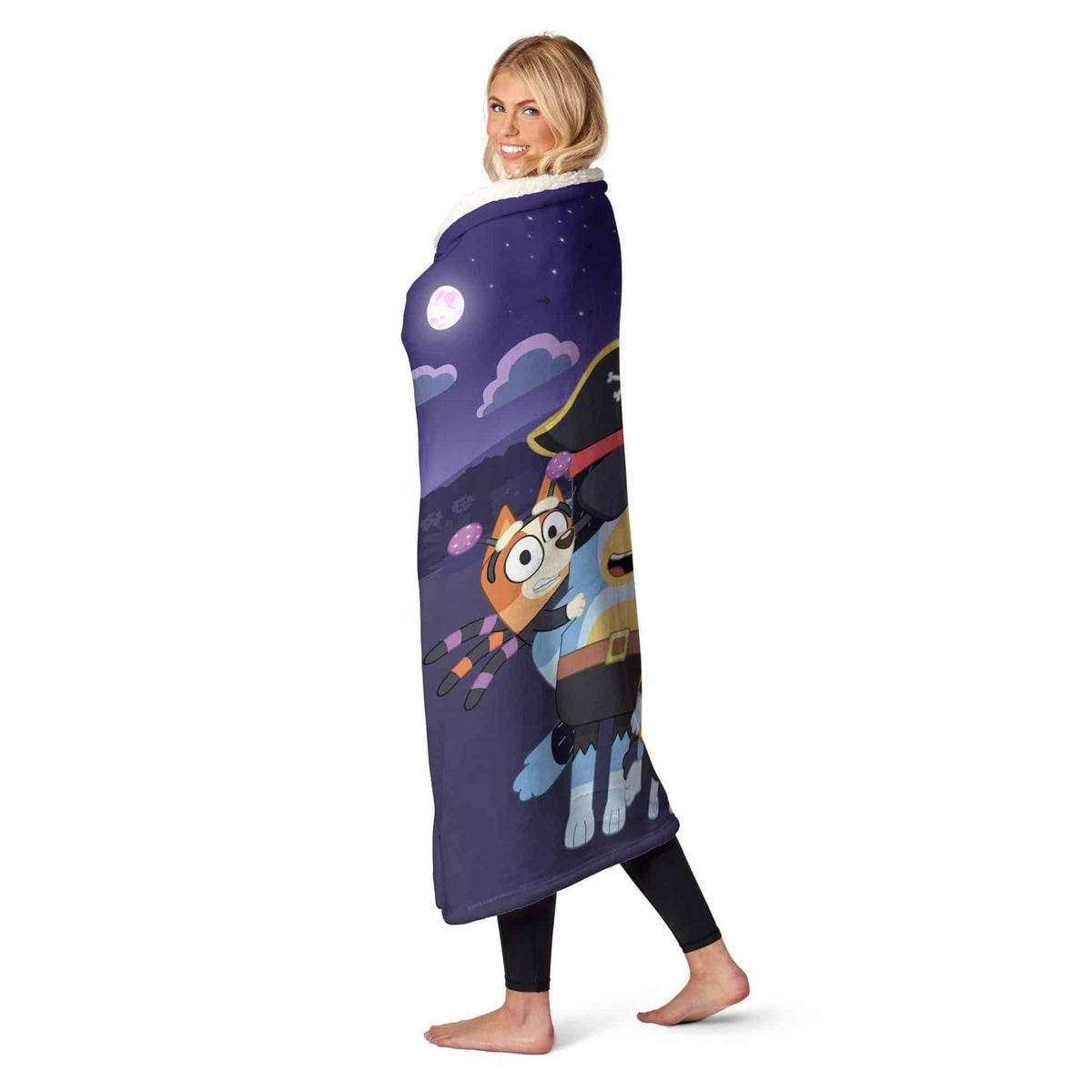 Northwest Bluey Silk Touch Sherpa Throw Blanket, 50" x 60", Family Halloween