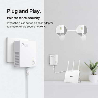 TP-Link Powerline Ethernet Adapter Starter Kit (TL-PA7017 KIT) - AV1000 Gigabit Port, Plug&Play, Ethernet Over Power, Nano Size, Ideal for Smart TV, Online Gaming, Wired Connection Only - Available at All In One Marketplace Canada