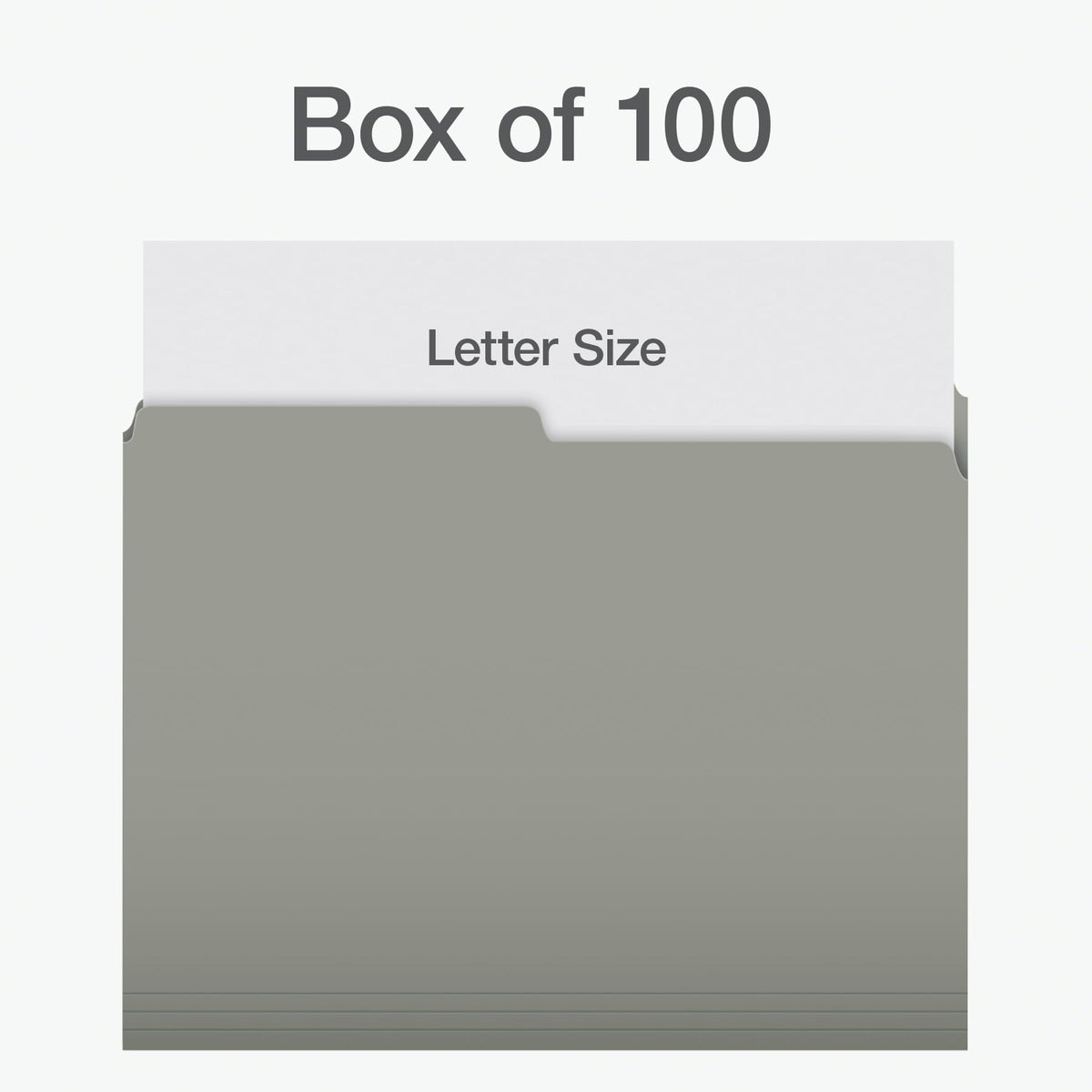 Pendaflex File Folders, 1/2 Cut Tab, Letter Size, Gray, Durable Paper Stock, 100/Box, Ideal for Office/Home/School File Organization, Made in Canada