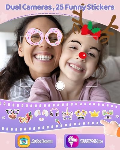 KOKODI Kids Smart Phone Toys, Christmas Birthday Gifts Dinosaur Play Phone for Girls 3-10, Touchscreen HD Dual Camera Cell Phone for Kids, Travel Toy Preschool Learning Toy 🍁 All In One Marketplace Canada