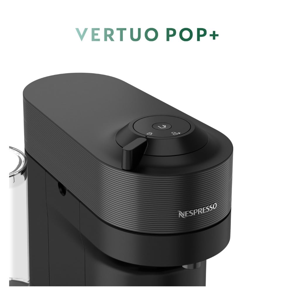 Nespresso Vertuo Pop+ Pod Coffee Maker Liquorice Black with Milk Frother