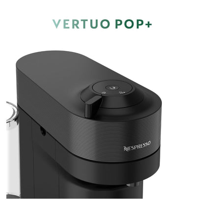Nespresso Vertuo Pop+ Pod Coffee Maker Liquorice Black with Milk Frother