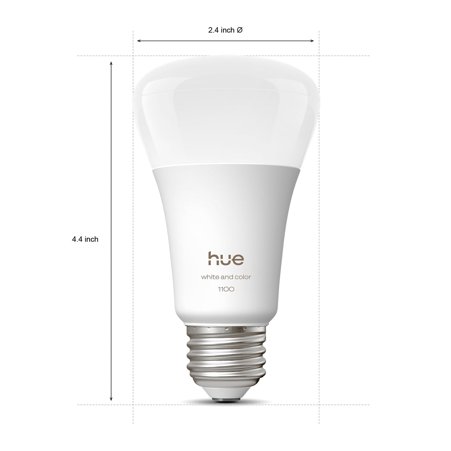 Philips Hue Smart LED A19 Bulb, White and Color Ambiance, E26 Base, 9.5W, Full Spectrum Light 1000K-20000K, 1100 Lumens, Dimmable, Works with Alexa, Google Assistant, and Apple Home, 1 Pack Philips Hue