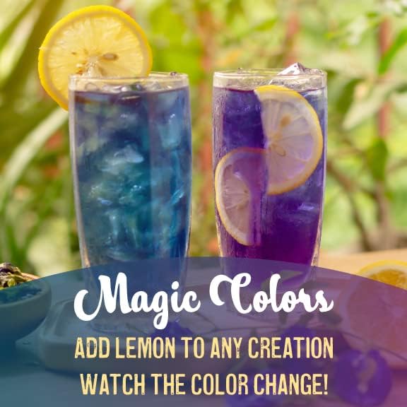 Ancient Choice Butterfly Pea Flower Powder – 4 oz Blue Matcha | Ceremonial Grade Adaptogenic Superfood | Natural Food Coloring | Thai Non-GMO Vegan