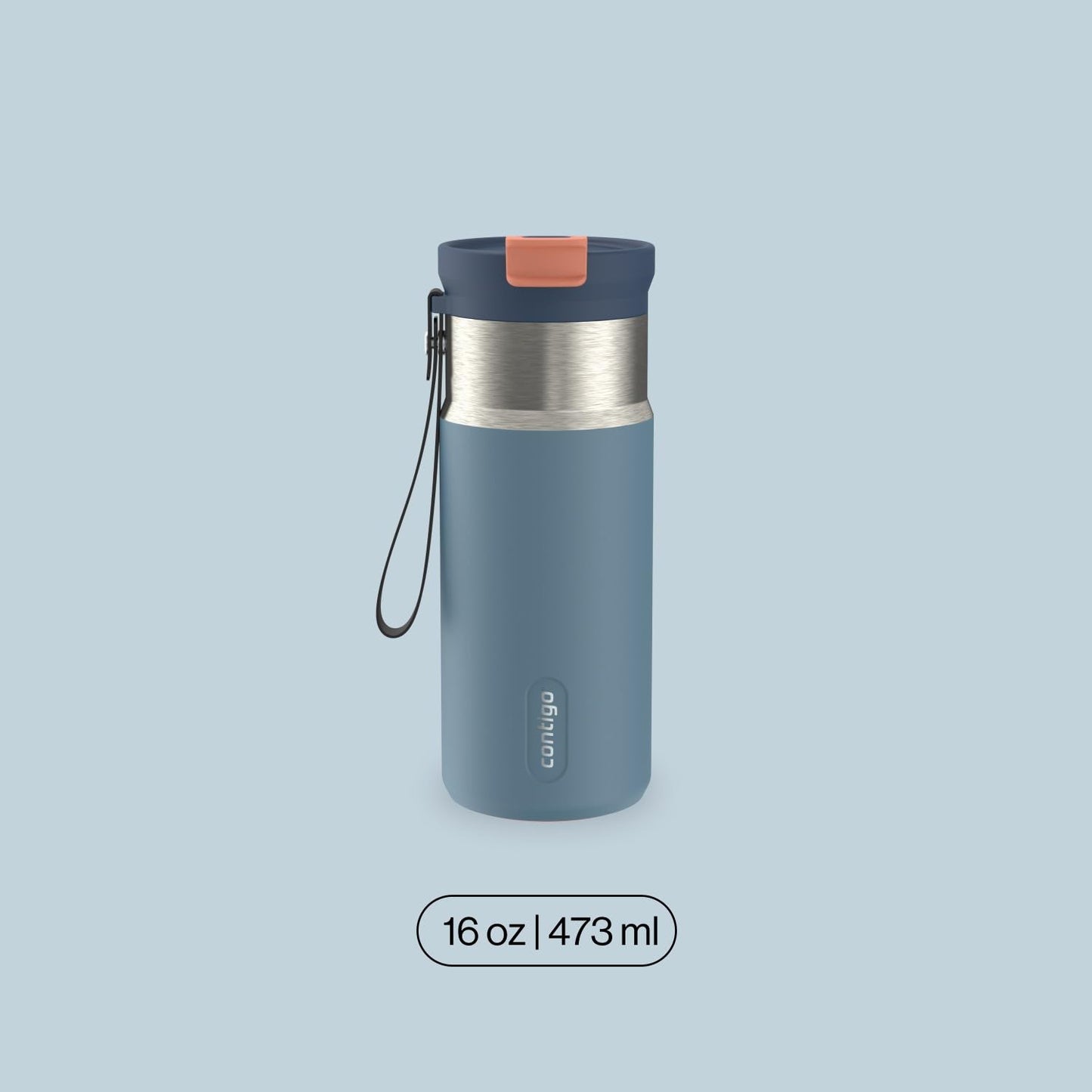 Contigo DualSip 16 oz Compact Water Bottle w/ 2-Way Lid (Drink from Straw or Spout) | Vacuum-Insulated Stainless Steel for Cold Drinks | 100% Leakproof | BPA & Lead-Free | Dishwasher Safe 🍁 All In One Marketplace Canada