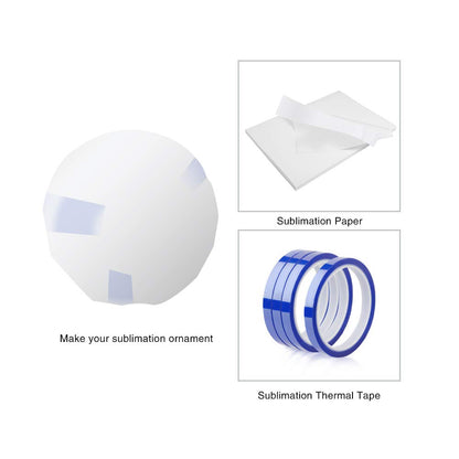 PYD Life 25 PCS Sublimation Ceramic Ornament Bulk 2.75 Inch Round Blank Ornament with Gold String for Crafting DIY Personalized Christmas Home Decor Bulk 🍁 All In One Marketplace Canada