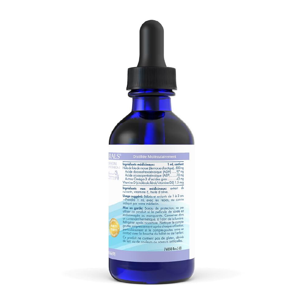 Nordic Naturals Baby's DHA Liquid - Omegas From Arctic Cod Liver Oil with Vitamin D3, Safe and Effective for Babies, 60 mL - Available at All In One Marketplace Canada