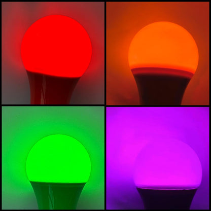 8 Pack 9W E26 Base 120V A19 Purple and Orange LED Light Bulb 🍁 All In One Marketplace Canada