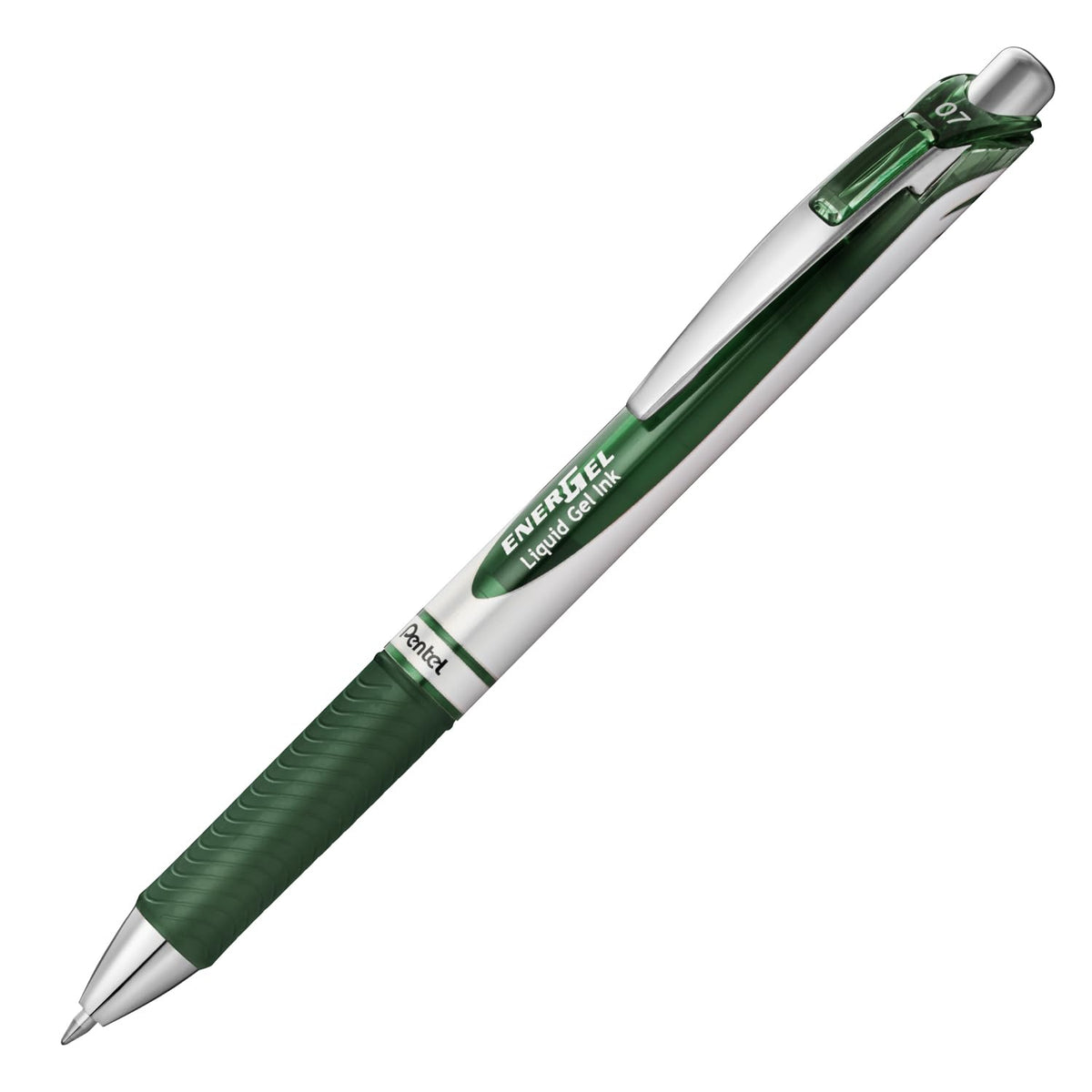 Pentel EnerGel Retractable Liquid Gel Rollerball, 0.7mm Medium Point, 12 Colours Assorted, Box of 12