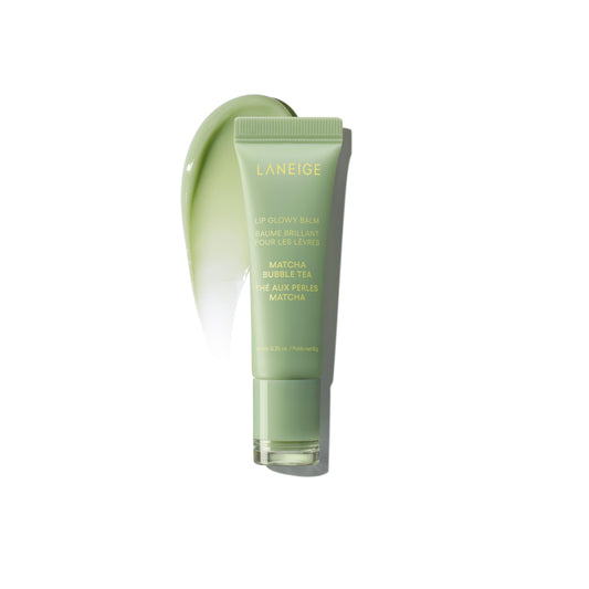 LANEIGE Lip Glowy Balm Matcha Bubble Tea: Nourishing Sheer-Tinted Balm for Daytime Lip Hydration