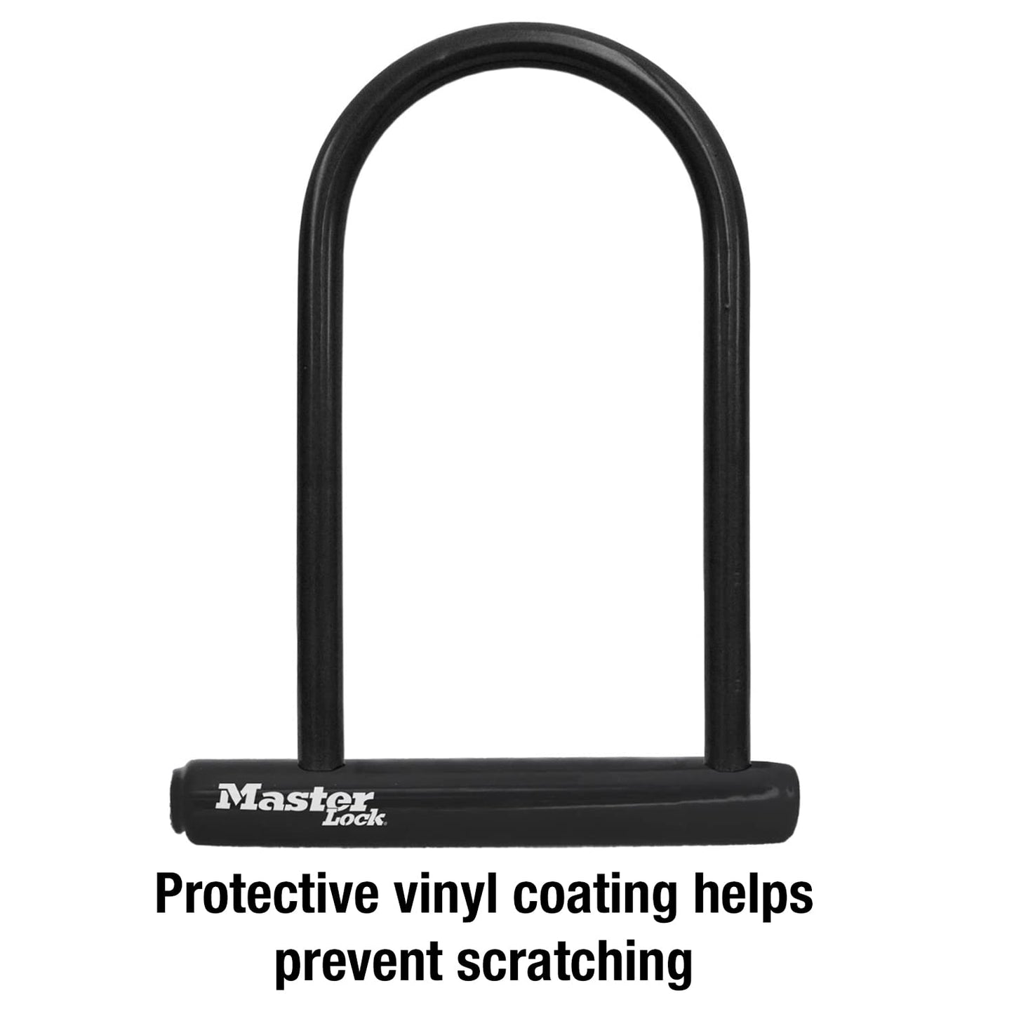 Master Lock Black Bike Lock with Key, Standard Size U-Lock for Bicycles and Other Outdoor Equipment, Anti-Theft Lock for Bikes, 8320D Master Lock