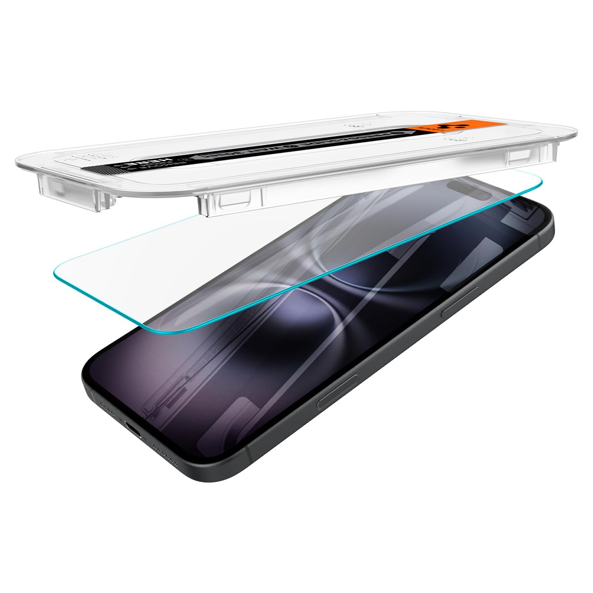 Spigen Tempered Glass Screen Protector [GlasTR EZ FIT] designed for iPhone 16 / iPhone 15 [2 Pack]