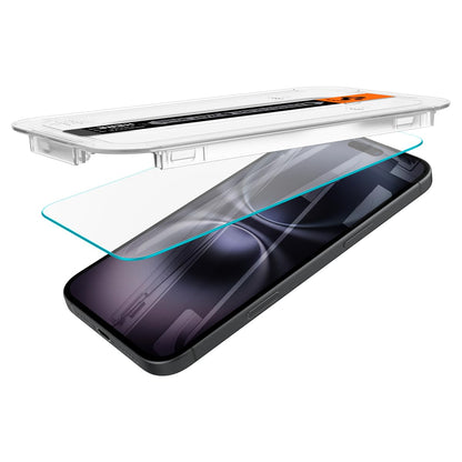Spigen Tempered Glass Screen Protector [GlasTR EZ FIT] designed for iPhone 16 / iPhone 15 [2 Pack]