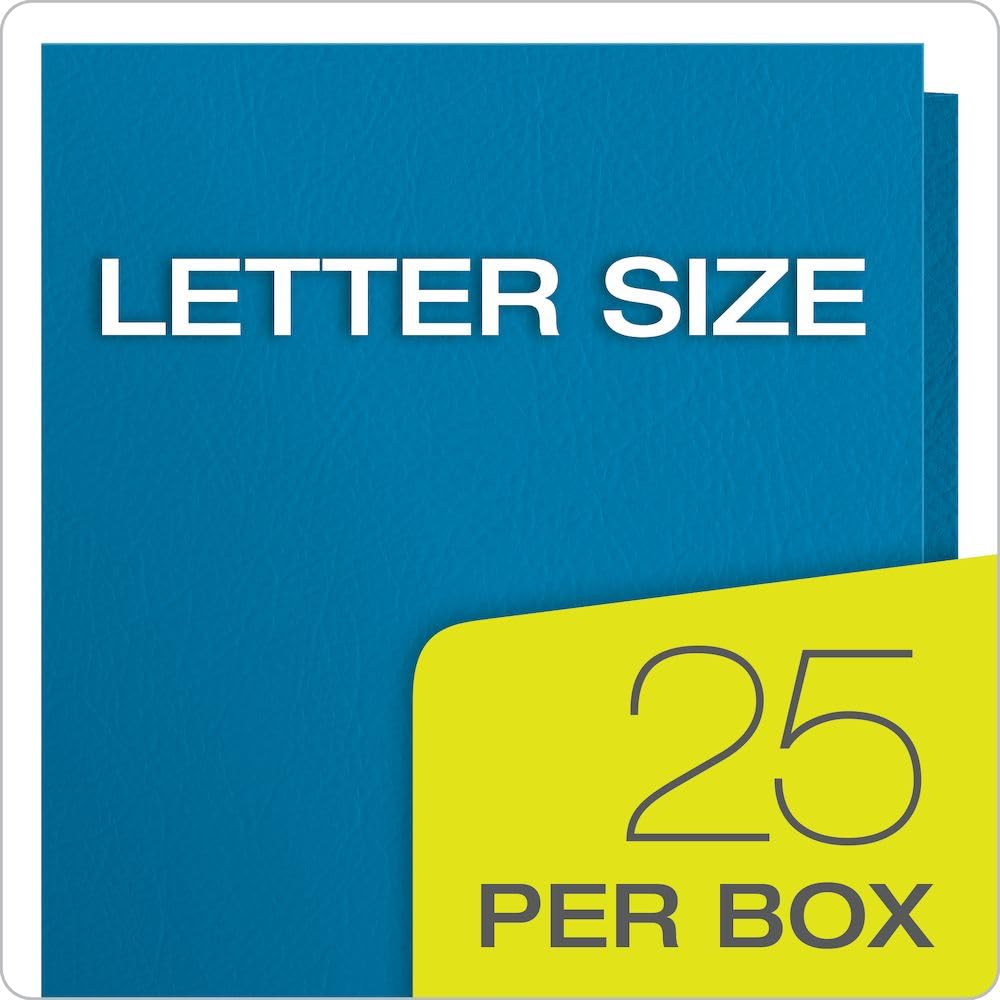 Oxford Twin-Pocket Folders, Textured Paper, Letter Size, Light Blue, Holds 100 Sheets, Box of 25 (57501EE) 🍁 All In One Marketplace Canada
