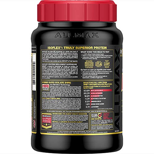 ALLMAX ISOFLEX 100% Ultra-Pure Whey Protein Isolate Powder - Chocolate - 2 lb