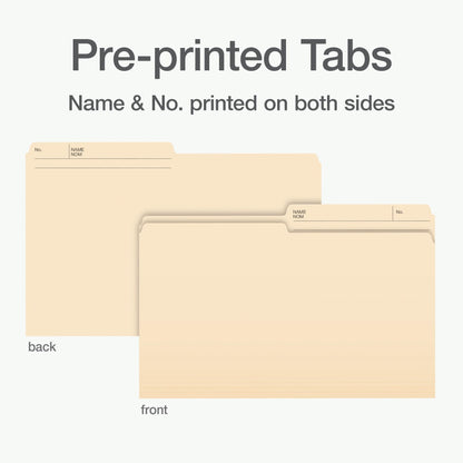 Pendaflex File Folders, 1/2 Cut Tab, Legal Size, Manila, Durable Paper Stock, Box of 100, Ideal for Office/Home/School Organization, Made in Canada, Reversible File Organizers Pendaflex