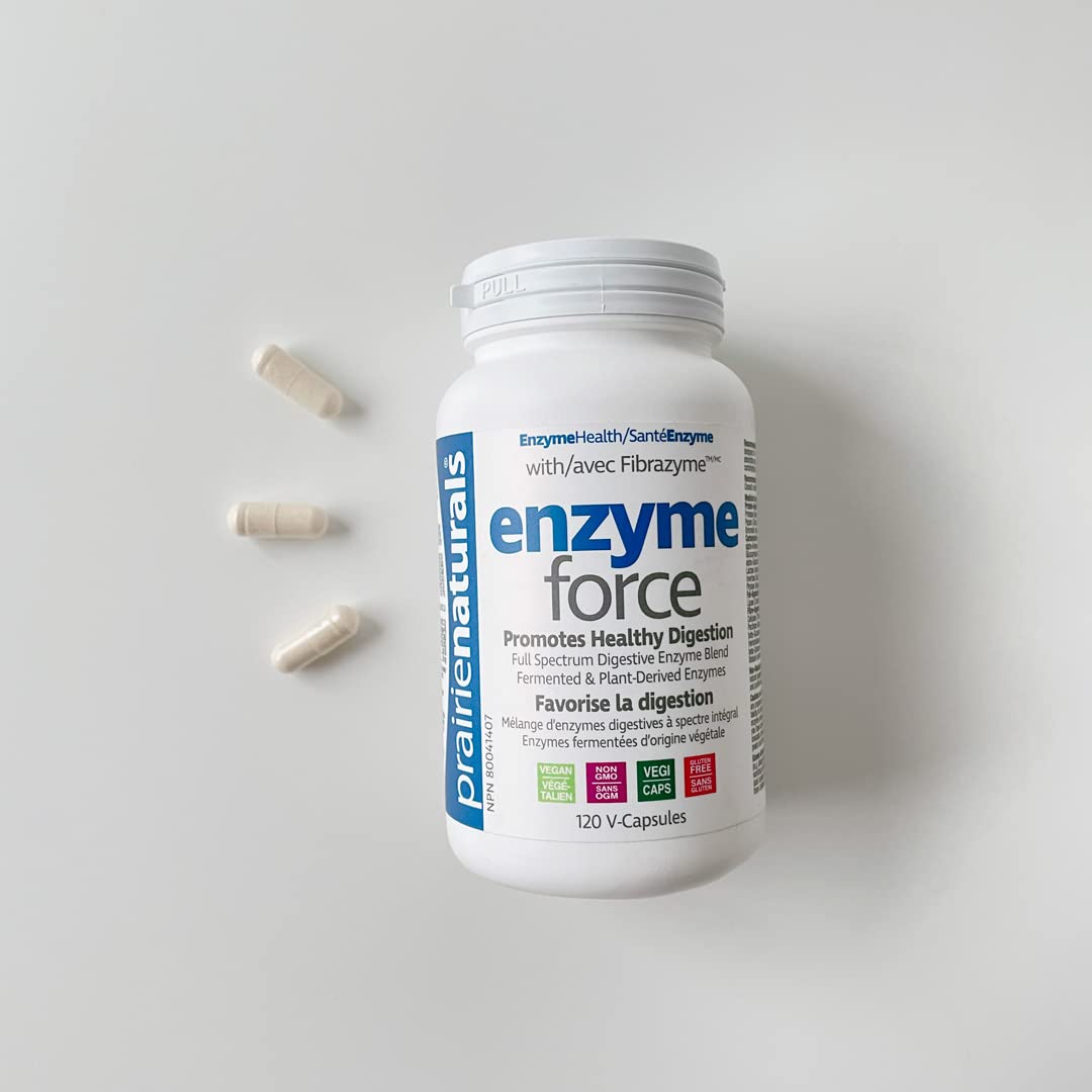Prairie Naturals Enzyme Force - Full Spectrum Plant Enzyme with FibraZyme VCaps - 120 Count Prairie Naturals