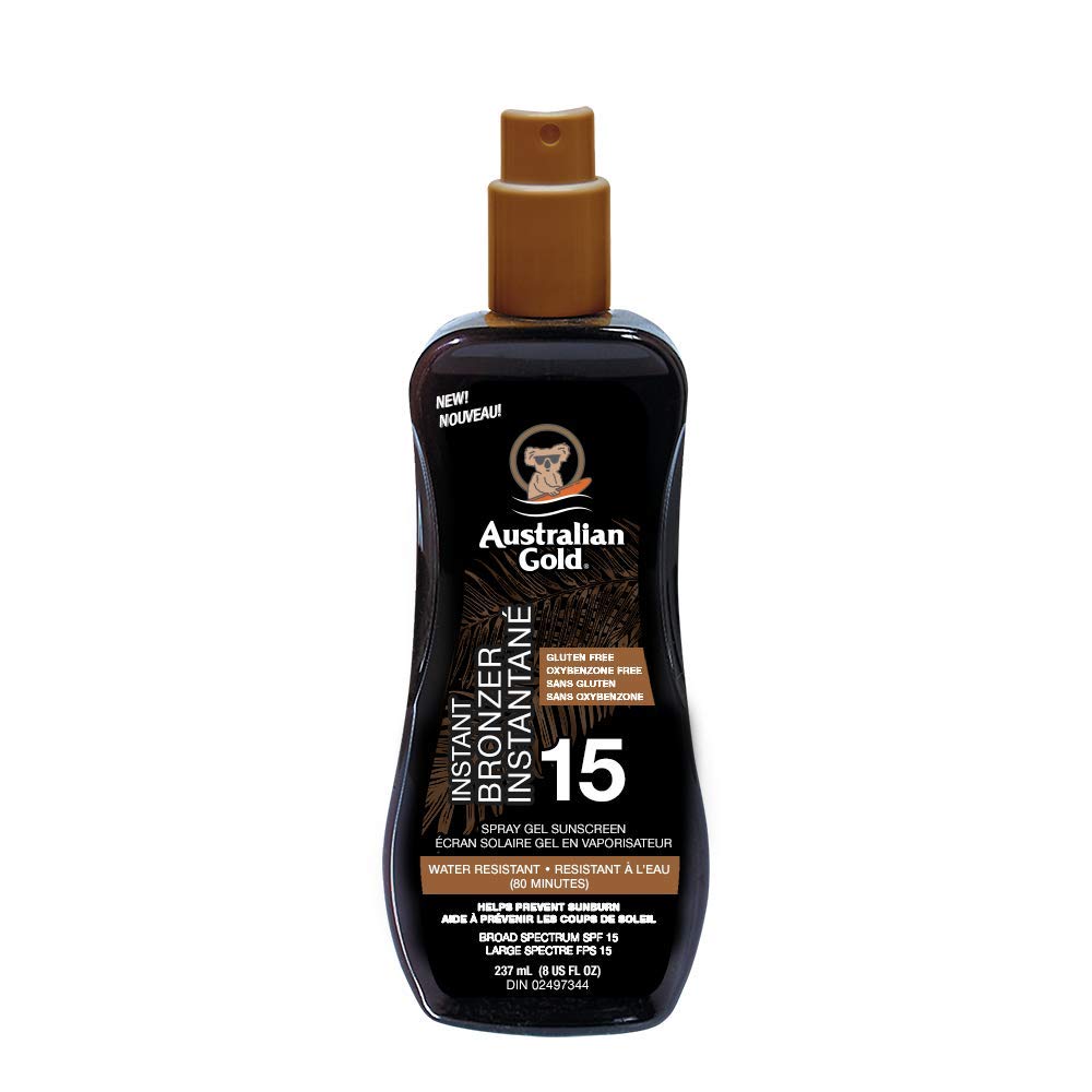 Australian Gold Spf 15 Spray Gel Bronzer, Fragrance: Cocoa Dreams, 237 Milliliters, brown - Available at All In One Marketplace Canada