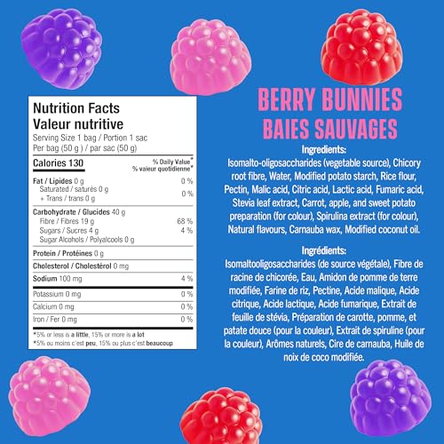 SmartSweets Wild Berries Gummy Candy 50g (Pack of 14) – Low Sugar, Low Calorie, Plant-Based & Gluten-Free