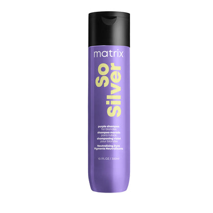 Matrix So Silver Purple Shampoo, Neutralizes Yellow Tones, For Blonde, Grey, and Platinum Hair, Color Depositing and Clarifying Shampoo For Color Treated Hair, Vegan - Available at All In One Marketplace Canada