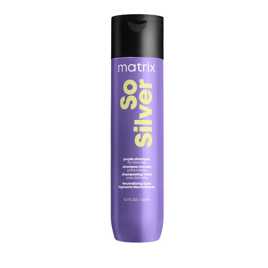 Matrix So Silver Purple Shampoo, Neutralizes Yellow Tones, For Blonde, Grey, and Platinum Hair, Color Depositing and Clarifying Shampoo For Color Treated Hair, Vegan - Available at All In One Marketplace Canada