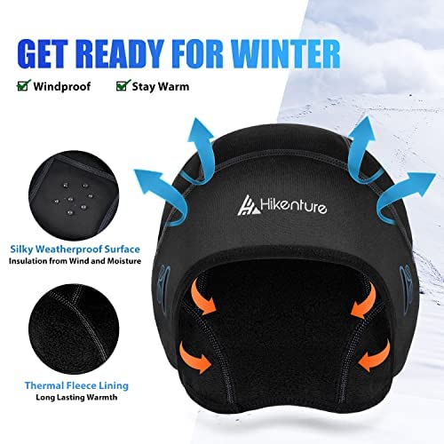 HIKENTURE Winter Skull Cap, Thermal Helmet Liner for Men Women, Black 2PCS 🍁 All In One Marketplace Canada