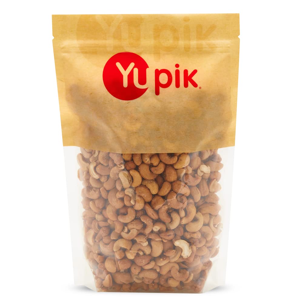 Yupik Whole Roasted Cashews – 1 kg Unsalted, Gluten-Free, Kosher, Vegan Protein Snack