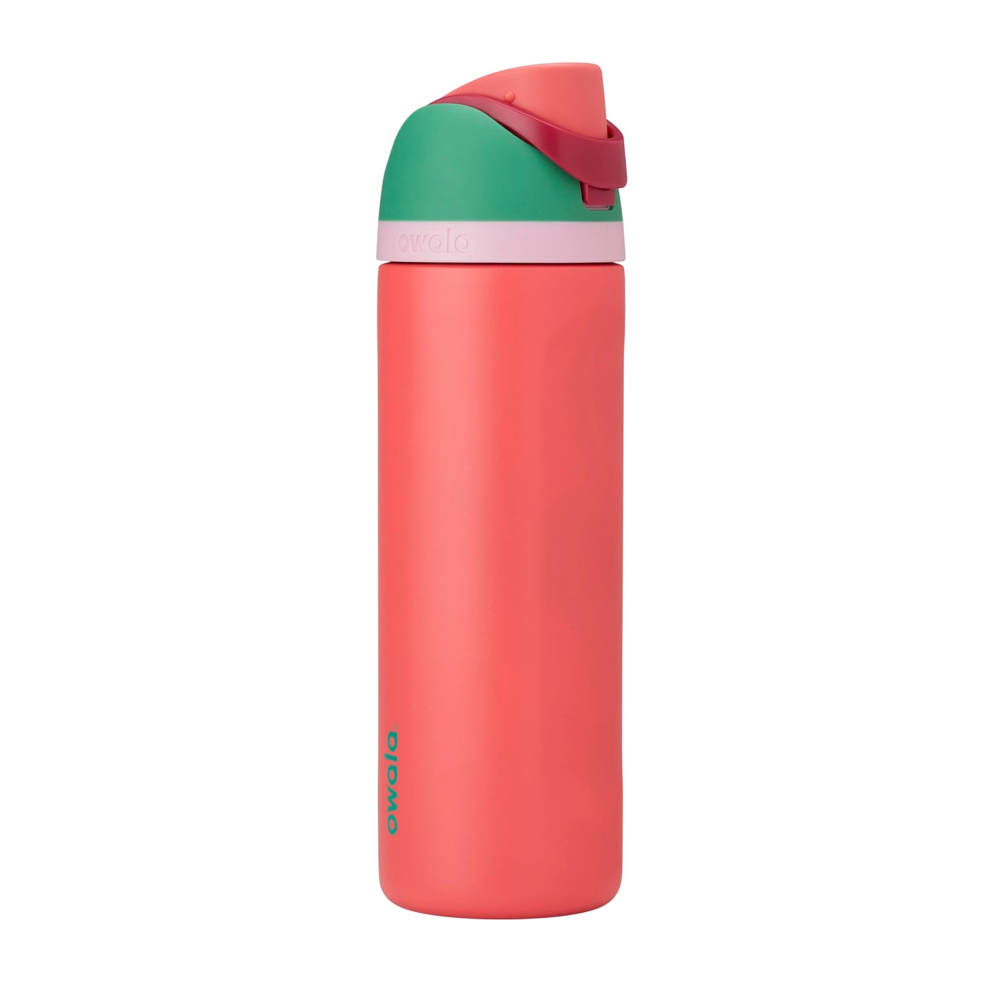 Bouteille d'eau isolée Owala FreeSip en acier inoxydable avec paille pour le sport, les voyages et l'école, sans BPA, 710 ml, Strawberry Field