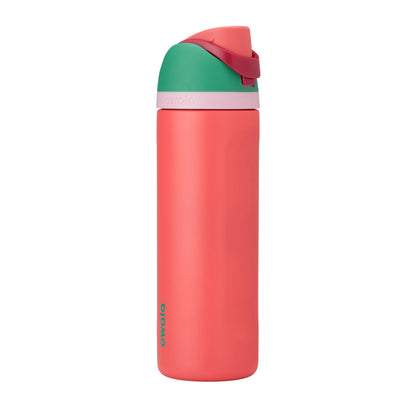Bouteille d'eau isolée Owala FreeSip en acier inoxydable avec paille pour le sport, les voyages et l'école, sans BPA, 710 ml, Strawberry Field