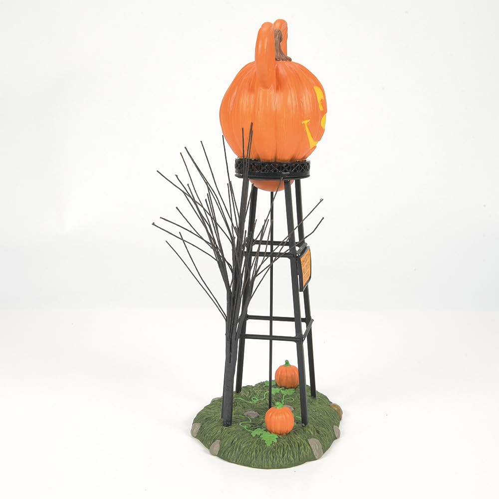 Department 56 Disney Village Halloween Pumpkintown Accessories Mickey Mouse Water Tower Figurine, 12.01 Inch, Multicolor