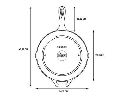 Lodge Cast Iron Skillet, Pre-Seasoned and Ready for Stove Top or Oven Use, 10.25", Black