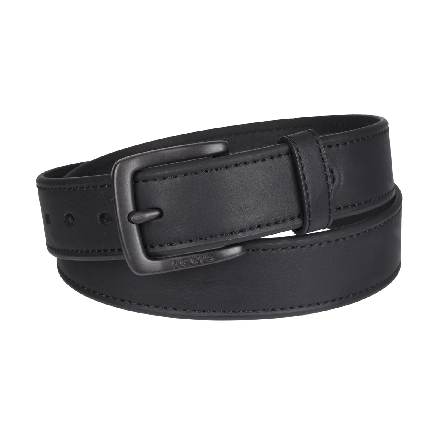 Levi's Casual Belt-Dress for Men Jeans with Thick Strap and Buckle, Matte black, Large (38-40) Levi's