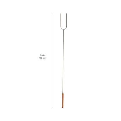 Coghlan's Camp Forks 6-Pack – 40" Solid Steel, Marshmallow Sticks with Wooden Handles | Heavy-Duty Camping Essentials for Fire Pit Roasting, BBQ Grilling & Outdoor Cooking Coghlan's