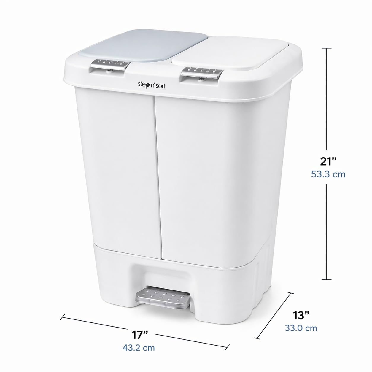 Step N’ Sort 40L Dual Compartment Recycling Bin – Slim Kitchen Waste & Recycling System (2 × 20L) Step N' Sort