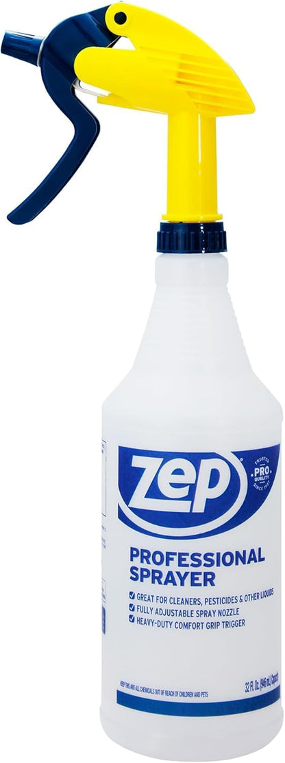 ZEP Professional Sprayer Bottle - 32 oz (Pack of 3) - HDPRO1 - Versatile Adjustable Nozzle Spray Bottles with a Fine Mist or Powerful Spray, Refillable for Diluted Concentrate