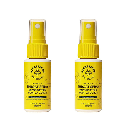 BEEKEEPER'S NATURALS Propolis Throat Spray - 85mg Bee Propolis Extract - Natural Immune Support, Sore Throat Relief & Antioxodant Support - Antioxidants, Keto, Paleo, Gluten-Free 1.06 oz (Pack of 2)