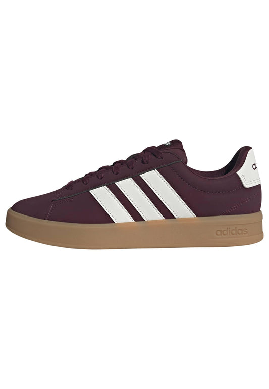 adidas Men's Grand Court 3.0, Maroon/Off White/Gum, 10