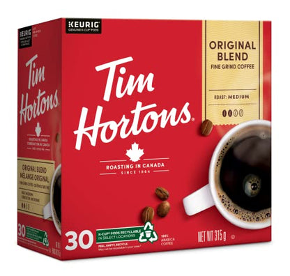 Tim Hortons Original Blend Medium Roast K-Cup Coffee Pods, 30 Count