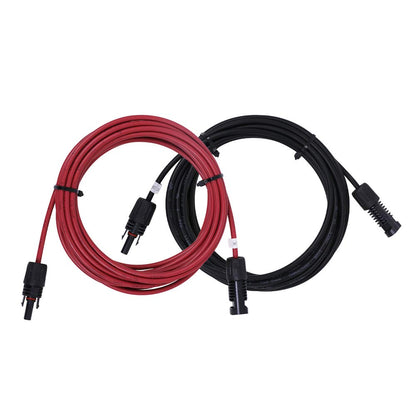 Renogy 20FT 12AWG Solar Panel Extension Cable with Female and Male Connectors, 20Ft. 12AWG, 1 Pair 20' 12 Gauge Red and Black Renogy