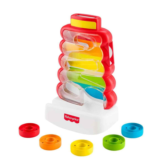 Fisher-Price Baby & Toddler Toy Drop Through Rock-a-Stack, Coin Drop Activity for Developmental Play Infants Ages 9+ Months - Available at All In One Marketplace Canada