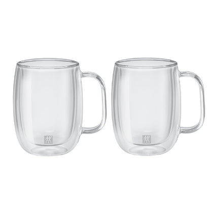 ZWILLING Sorrento Plus 2 Piece Insulated Double-Wall Borosilicate Glass Coffee Mug - 355 ml - Available at All In One Marketplace Canada
