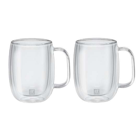 ZWILLING Sorrento Plus 2 Piece Insulated Double-Wall Borosilicate Glass Coffee Mug - 355 ml - Available at All In One Marketplace Canada