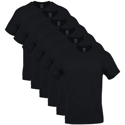 GILDAN Men's Crew T-Shirts, Multipack, Style G1100, Black (6-Pack), Medium