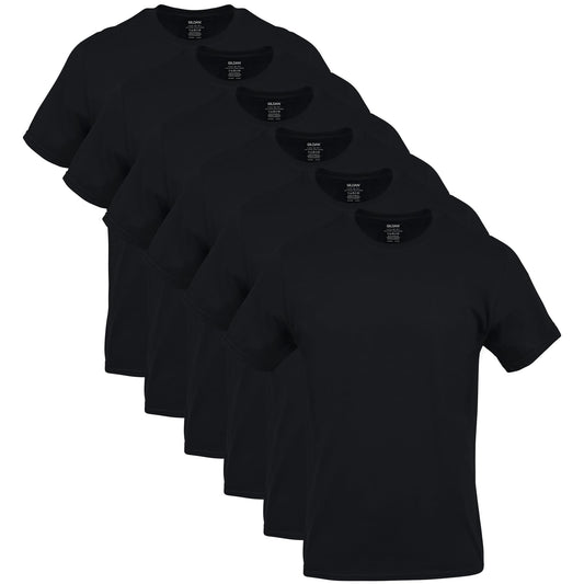 GILDAN T-shirts Ras du Cou pour Hommes, Lot Multiple, Modèle G1100, Noir (Paquet de 6), Moyen 🍁 All In One Marketplace Canada