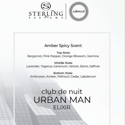 Armaf Club de Nuit Urban Man Elixir -EDP Spray Men 3.6 oz