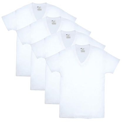 Hanes Men's Comfortsoft 4 Pack FreshIQ Cotton V-Neck T-Shirt, White, 3XL 🍁 All In One Marketplace Canada